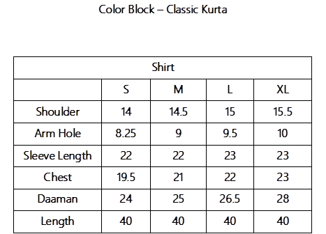 Color Block - Classic Kurta