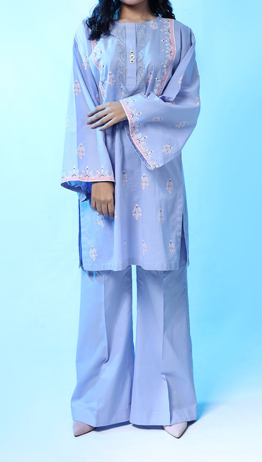 Gul Fishan - Sky Blue Matching Set