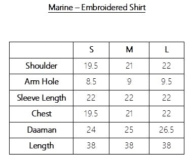 Marine - Embroidered Shirt