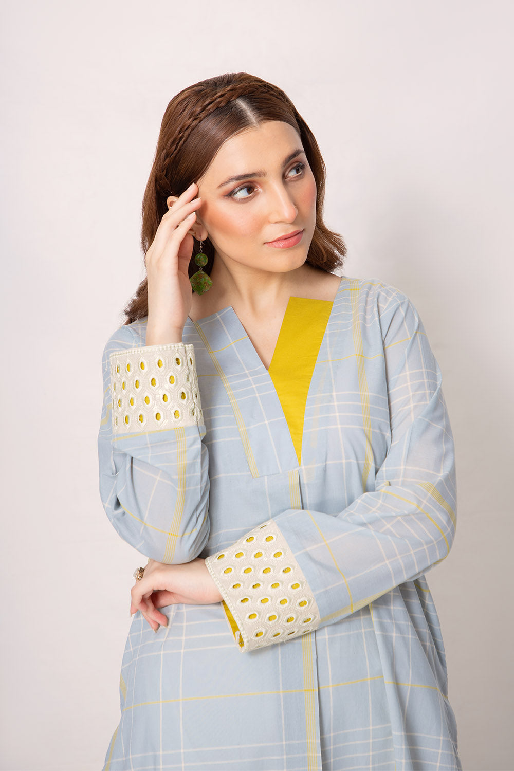 Mint - Embroidered Shirt